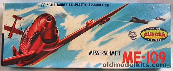 Aurora 1/46 ME-109 (AL box artwork) (Bf-109), 55-69 plastic model kit